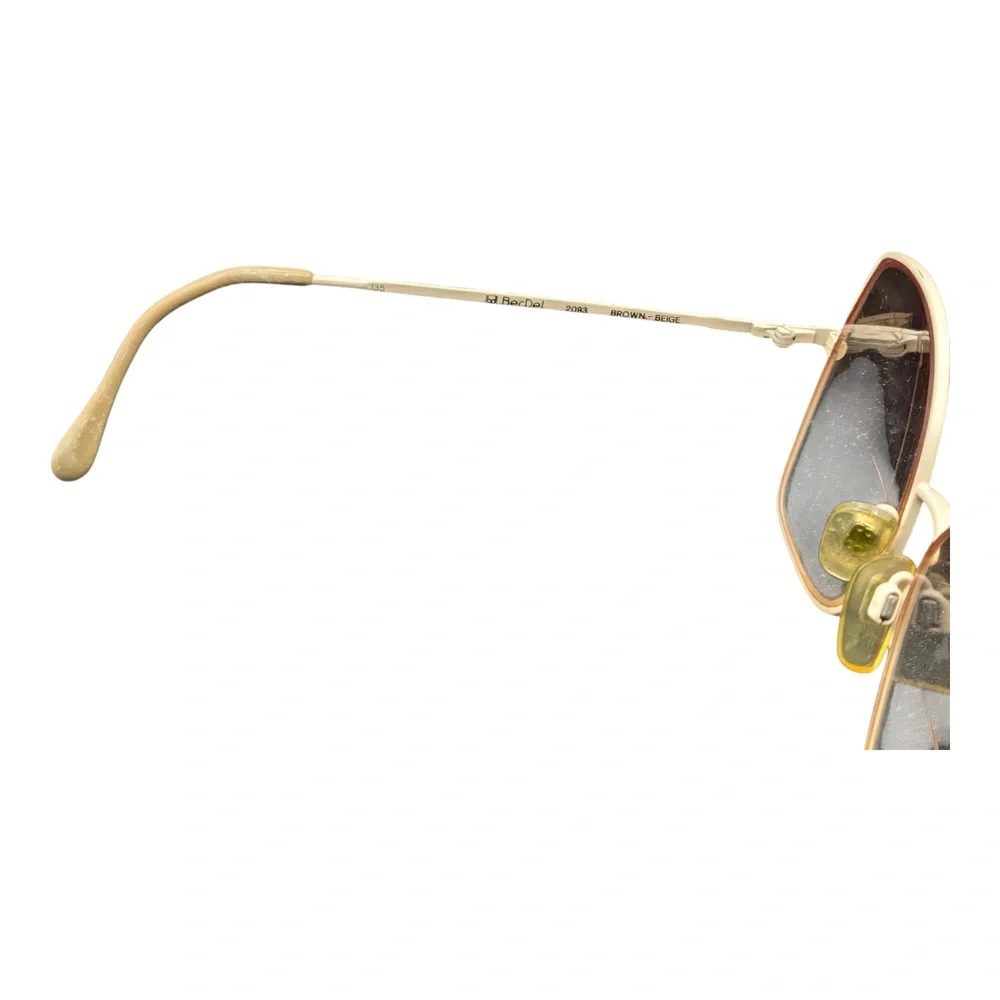 Bersel 2093 Brown Beige Metal Oval‎ Eyeglass Frames Size 56/17